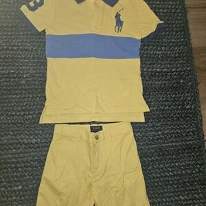 Ralph Lauren Polo 2 pc shirt and shorts. Kids  size 5